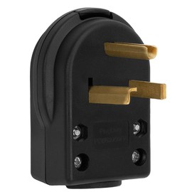 Nema 5-30P Plug 30 Amp 125 Volt Angle Plug, 3 Pole 3 Wire Grounding Straight Blade Plug for Welders, Work with Cable OD Max. 1.0 Inch