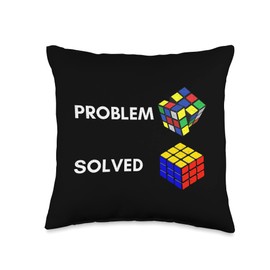 Speed Cubing Master Puzzle Cube Fan Math Rubrics Cube Master Throw Pillow