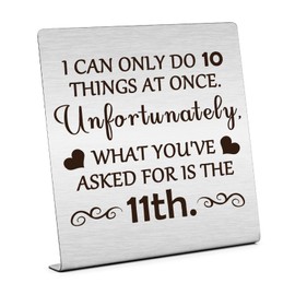 Funny Office Gifts for Women Men Humorous Desk Decor for Work Coworkers Gifts for Colleague Friendship Gifts for Besties Plaque Sign Desk Decor for Coworkers Christmas Birthday Gift