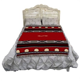 Pure Country Weavers Concho Springs Red Blanket - Southwest Native American Inspired - Gift Tapestry Throw Woven from Cotton - Made in The USA (72x54)