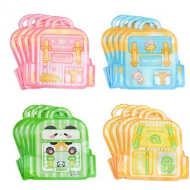 MIUPOO Reusable Portable Colourful Gift Bags for Children's Birthdays, Self Sealing Candy Bags with Handle, Sealed Christmas Easter Bags, Pack of 20