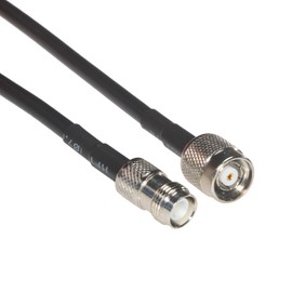 Amphenol CO-058TNCMFRP-025 Black RG58 Reverse Polarity TNC (RP-TNC) Coaxial Extension Cable, Male to Female, 25'