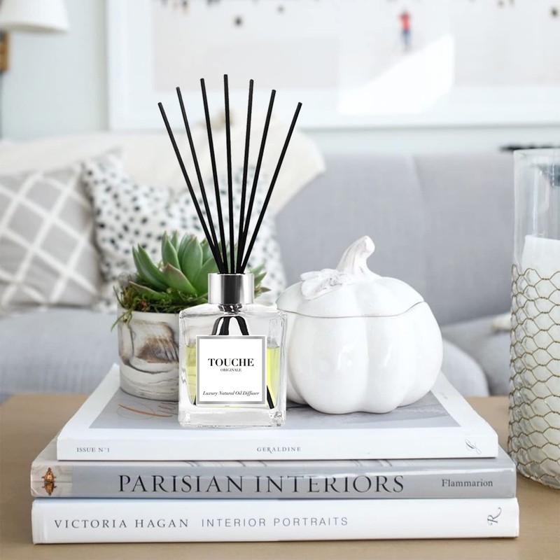 Touche Luxury Natural Reed Diffuser. Long Lasting Scented Home Fragrance.