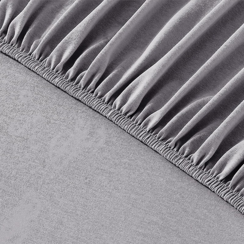 AL NOOR HOME Premium Grey Fitted Sheet - 100% Pure