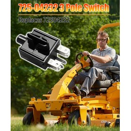 725-04232 3 Pole Switch Fits for Cub Cadet Z Force RZT LTX 1040 1042 1045 XT1 Troy-Bilt Yard-Machines Craftsman Mustang Bronco ZT 50 42 TB42 915T CYT4220 Replaces 72504232