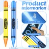 Lunmon 2 Pieces 43.31 Inch Jumbo Inflatable Crayons Neon Large