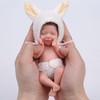 BABESIDE Miniature Reborn Baby Dolls Silicone Full Body - 6-Inch