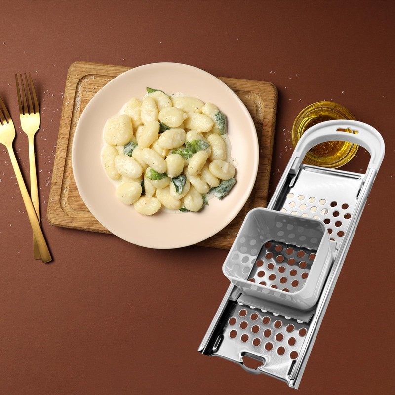 Dunkwckore Spätzle Slicer, Stainless Steel Spätzle Grater with Dough Sledge,