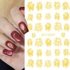 8Sheets Fireworks Nail Art Stickers for Nail Art, Gold Silver