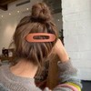 Hair Claw Clip for Half-Up Hairstyles Simple Black 5ea