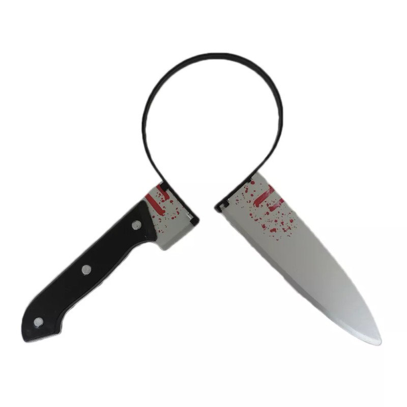 Novelty Giant Knife Through The Head Novelty Gag Headband Costume