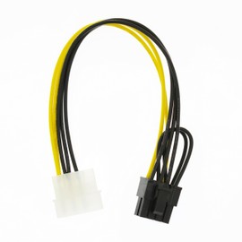 YiKaiEn 4 Pin Molex to 8 Pin (6+2Pin) Video Card GPU Power Supply Cable 8.6inch 22cm