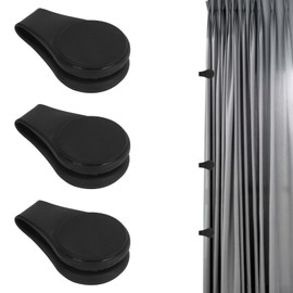 BOXOB 3 Stück Magnetische Duschvorhang-Clips, Vorhangmagnete Verschlussclips für Liner Selbstklebend Winddichte Spritzschutzhalter Zubehör Badezimmer Haushaltsbedarf