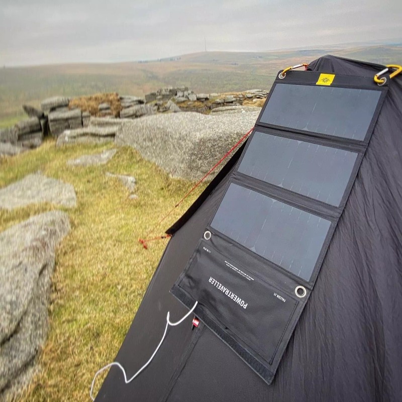 Powertraveller Falcon 21 Watt Foldable Solar Panel for Camping -
