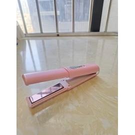 Travel Cordless Hair Straighteners, Portable Flat Iron, 2-in-1 for straightening and Curling, Heats Up Instantly, 5000mAh Battery, USB C Rechargeable, Cordless Flat Iron (Pink)