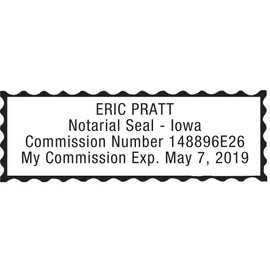 MaxMark Notary Stamp for State of Iowa- Self Inking Stamp