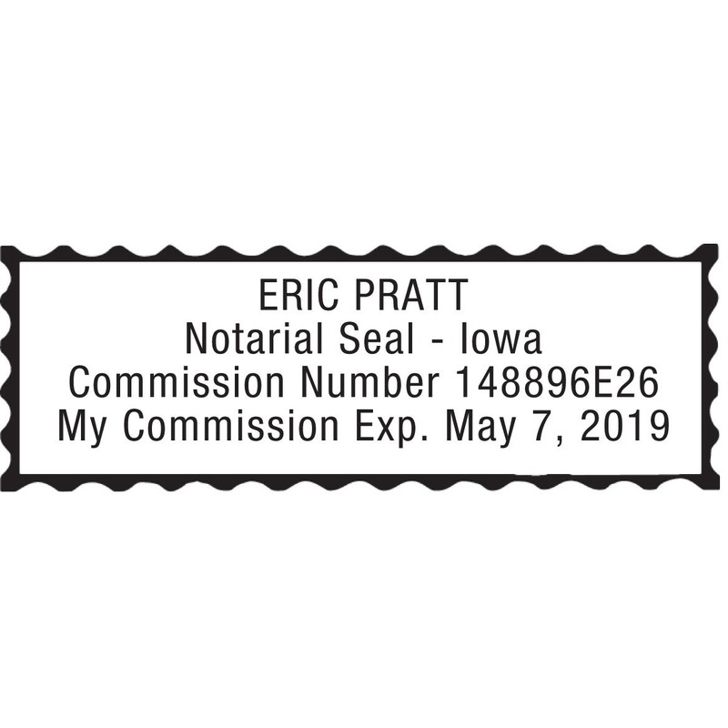 MaxMark Notary Stamp for State of Iowa- Self Inking Stamp