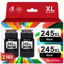 EaseFusion 245XL Ink Cartridges Replacement for Canon 245XL Black Ink Cartridges 245 XL PG-245 PG-245XL for Canon Pixma MX490 MX492 MG2522 TR4520 TS3322 TS202 MG2500 TS3122 TR4500 Printer Ink 245