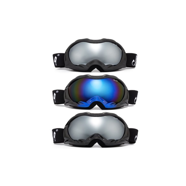 Cloud 9 - Professional Mens Snow Goggles Cross-Rocket Big Anti-Fog Dual Lens UV400 Protection Snowboarding Oversized Ski Goggles
