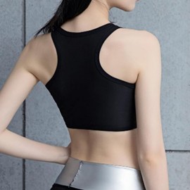 Athletic Sweat-Wicking Sports Bra Top for Training Black/XL