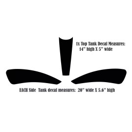 East Coast Vinyl Werkz Indian Scout motorcycle tank decals -3pc set- Savior Enduring the Storm - Bobber