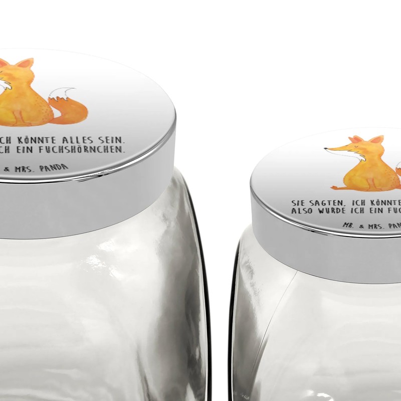 Mr. & Mrs. Panda Bonbonglas Fuchshörnchen L 870ml, Premium Glas,