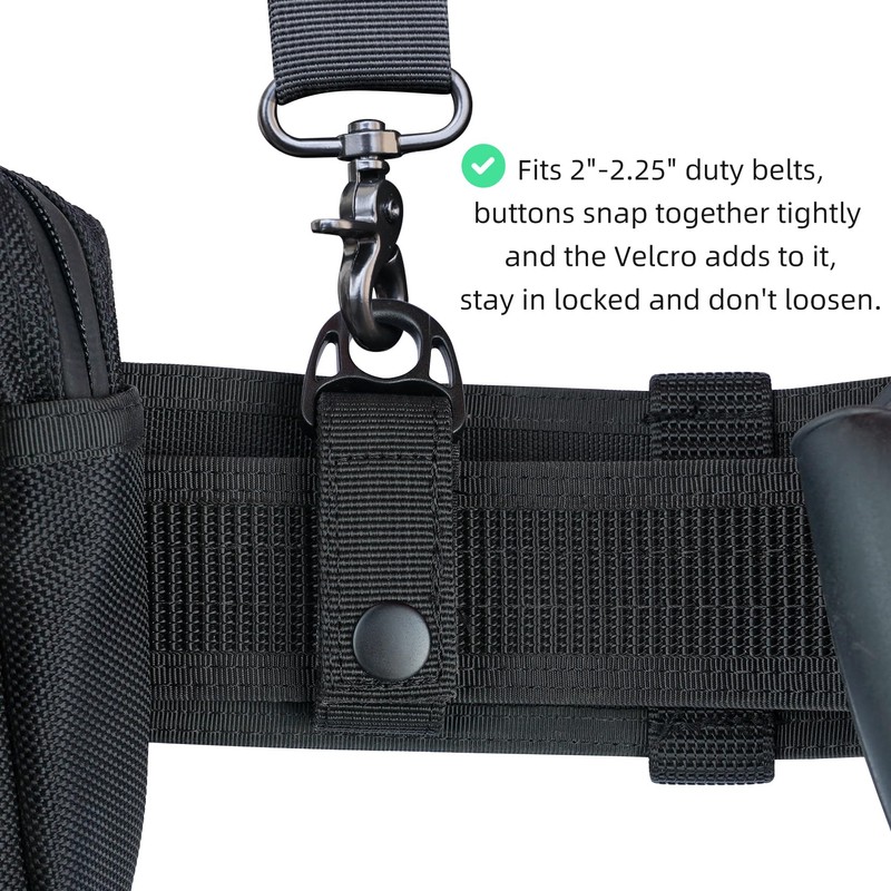 KUNN Nylon Duty Belt Keeper with Hook and Loop Snap,Belt