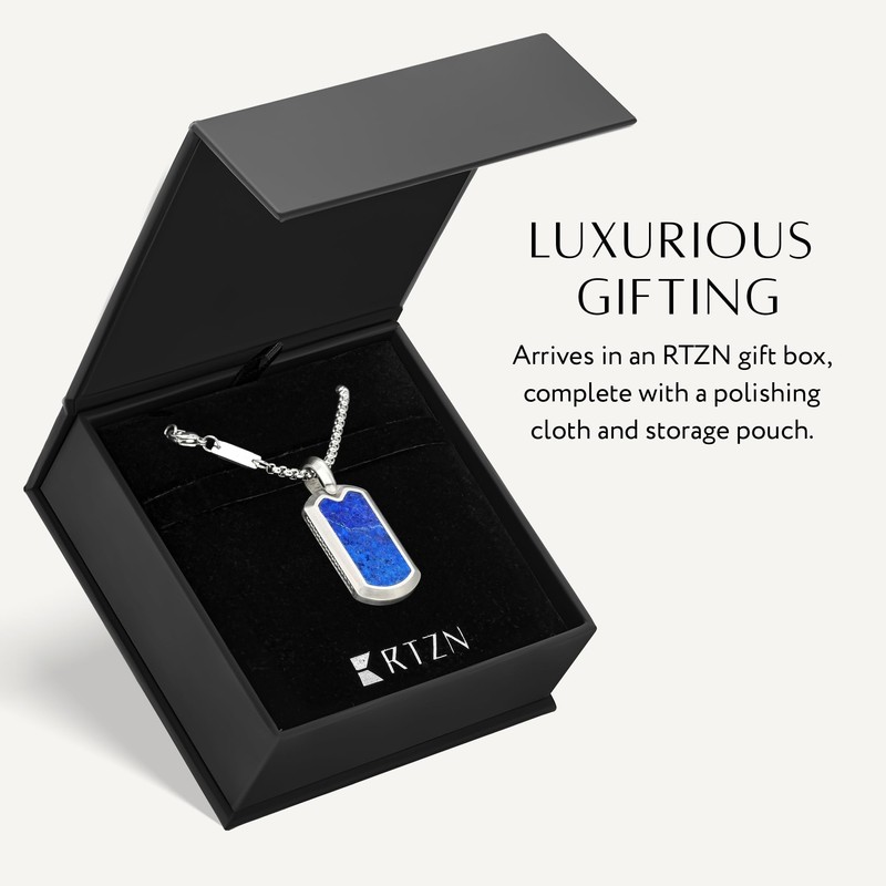 RTZN® Lapis Lazuli Necklace for Men – Premium Handcrafted Lapis