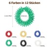 Hurifeng 12pc Akupressur Ring Set； Massageringe Set für Finger Akupressurring；