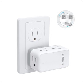 TROND Outlet Extender with Rotating Plug 360, 6 AC Outlet Splitter with Multi Plug Wall Outlet, 4-Sided Plug Extension Outlet, Outlet Adapter for Home Office Travel Cruise Ship Essentials