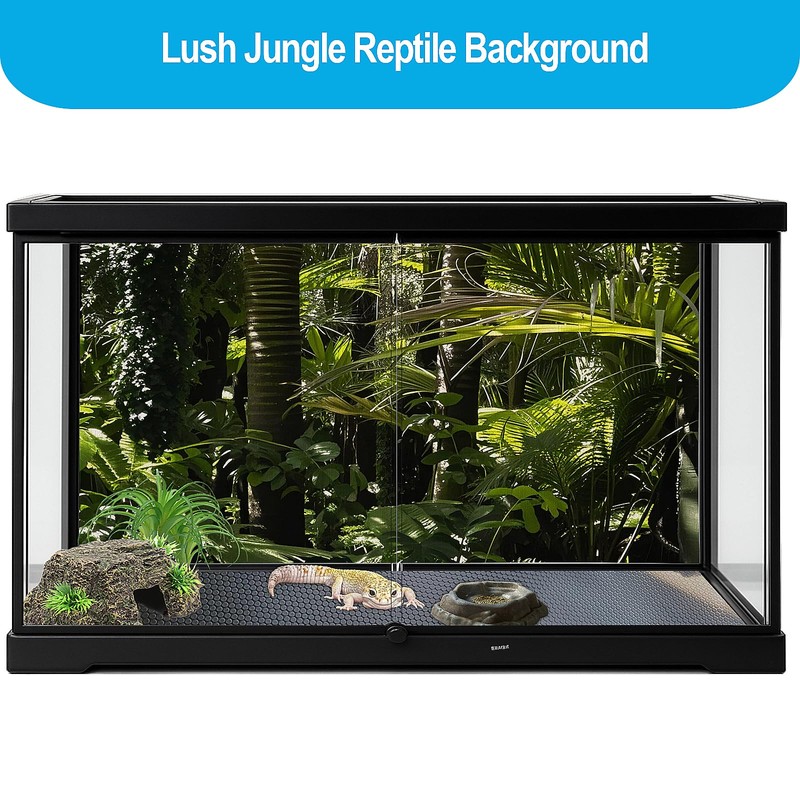 Duedusto 3 Pcs Reptile Tank Background, Bearded Dragon Tank Accessories,