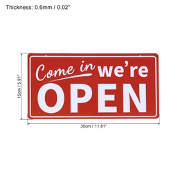 PATIKIL Open and Closed Sign, PVC Double Sides Hanger Will Return Time with Hanging Chain for Office Business Store Cafe, Multicolor