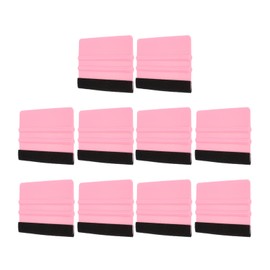 HARFINGTON 10pcs Vinyl Squeegee, Felt Edge Vinyl Wrap Decal Squeegee Tool, 4-Inch Car Vinyl Film Scraper Plastic Squeegee for Car Wrap, Sign Making, Window, Pink, Rectangle