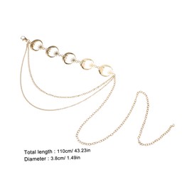 Beavorty Metal Waist Chain Chain with Moon and Star Elements for Dresses and Jeans Chic Waist Jewelry for Special Occasions