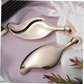 Baluue Pcs Facial Tool Face Massage Roller Skincare Essential Eye Roller for Leaf Shaped Facial Zinc Alloy