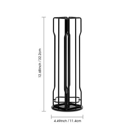 20 Vertuo Pods Coffee Pod Holder Compatible For Nespresso Vertuoline Stand Rack Holds Vertuo line Organizer Carousel 360-Degree Rotatable (Black)