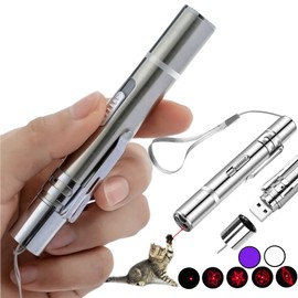 Interactive Toys for Indoor Cats & Dogs 5 Graphic conversions Pointer Cat Toys & Dogs USB Recharge UV Flashlight Find cat Ringworm Flashlight Clicker Pen for Indoor