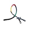 Cwell Equine MultiColour Rainbow Training Rubber Leather Reins For Horse