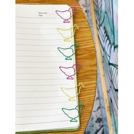 Rooster Shaped Paper Clips, 100PCS Cute Paper Clips Bookmarks Clips, Assorted Colors, Fun Office Gifts for Women Men Coworkers Teachers Students Nurse Girls Boys, Back to School Supplies Stuff Gifts