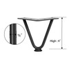 SMARTSTANDARD 4 Inch Heavy Duty Hairpin Furniture Legs, Metal Home