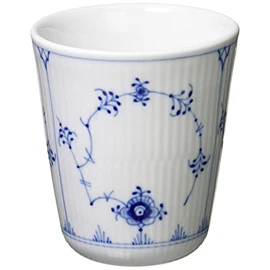 Royal Copenhagen 1024749 Blue Fluted Plain Style Cup, 10.1 fl oz (300 ml), Wedding Gift