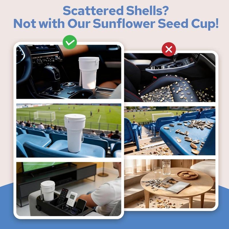 Lumyrilix Portable Sunflower Seed Cup with FREE Airtight Container