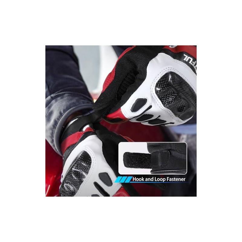 WTACTFUL Carbon Goat Leather Motorcycle Gloves for Ultimate Protection and