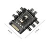GELRHONR 8 Way Cooler Hub Splitter 12V 3 Pin Motherboard
