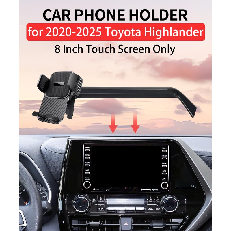 LAUFITMT Car Phone Holder for Toyota Highlander 2020-2025 Accessories 8