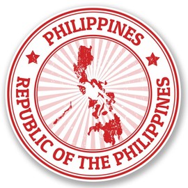 2 x 10cm/100mm Philippines Window Cling Sticker Car Van Campervan Glass #4730