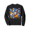 Daisies, Forget-Me-Nots, Marigolds Bouquet Shapes Mania Sweatshirt