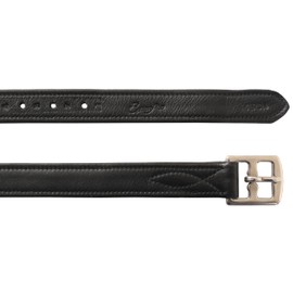 Exion FlexiStrong- Ultra-Soft Stirrup Leather for English Saddle | Premium Cow Calf Skin Stirrup Leather for Daily Use | Black, Brown | Sizes- 48/54/ 58/62 inch (Black, 145 cm / 58 inch)