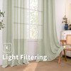 BGment Sage Green Linen Curtains 84 Inch Length 2 Panels