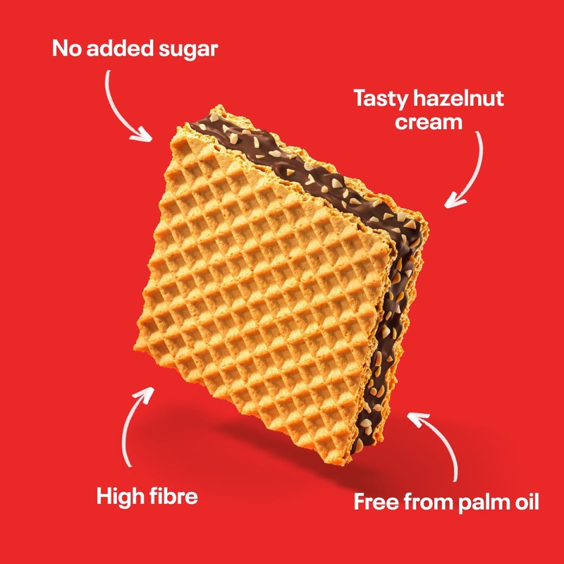 NEOH Low Carb Waffeln Haselnuss Schokolade - 1 g Zucker